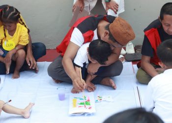 Rayakan Hari Ayah Nasional, Tahanan Rutan Serang Bermain Seharian dengan Anak