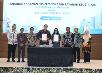 PLN dan 3 Industri Besar di Banten Teken Perjanjian Jual Beli Tenaga Listrik